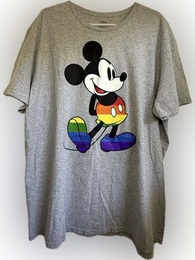 Disney Pride Collection Mickey Mouse Adult Graphic T-Shirt Size 2X